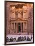 Camels at the Facade of Treasury (Al Khazneh), Petra, Jordan-Keren Su-Framed Photographic Print