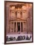 Camels at the Facade of Treasury (Al Khazneh), Petra, Jordan-Keren Su-Framed Photographic Print