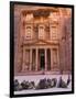 Camels at the Facade of Treasury (Al Khazneh), Petra, Jordan-Keren Su-Framed Photographic Print