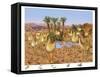 Camels At The Oasis-Francois Ruyer-Framed Stretched Canvas