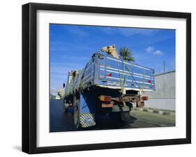 Camels Being Driven to Market in Back of Truck, Cairo, Egypt-Sylvain Grandadam-Framed Photographic Print