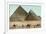 Camels by Pyramids, Egypt-null-Framed Premium Giclee Print