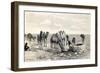 Camels Drinking from a Well in the Sahara Desert-null-Framed Giclee Print