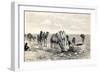 Camels Drinking from a Well in the Sahara Desert-null-Framed Giclee Print