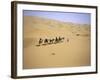 Camels in Caravan Walking in Desert, Morocco-Michael Brown-Framed Photographic Print