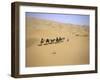 Camels in Caravan Walking in Desert, Morocco-Michael Brown-Framed Photographic Print