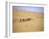 Camels in Caravan Walking in Desert, Morocco-Michael Brown-Framed Photographic Print