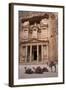 Camels in Front of the Treasury, Petra, Jordan, Middle East-Richard Maschmeyer-Framed Photographic Print