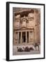 Camels in Front of the Treasury, Petra, Jordan, Middle East-Richard Maschmeyer-Framed Photographic Print