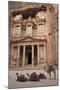 Camels in Front of the Treasury, Petra, Jordan, Middle East-Richard Maschmeyer-Mounted Photographic Print