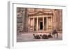 Camels in Front of the Treasury, Petra, Jordan, Middle East-Richard Maschmeyer-Framed Photographic Print