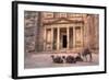 Camels in Front of the Treasury, Petra, Jordan, Middle East-Richard Maschmeyer-Framed Photographic Print