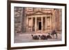 Camels in Front of the Treasury, Petra, Jordan, Middle East-Richard Maschmeyer-Framed Photographic Print