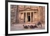 Camels in Front of the Treasury, Petra, Jordan, Middle East-Richard Maschmeyer-Framed Photographic Print