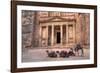 Camels in Front of the Treasury, Petra, Jordan, Middle East-Richard Maschmeyer-Framed Photographic Print