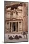 Camels in Front of the Treasury, Petra, Jordan, Middle East-Richard Maschmeyer-Mounted Photographic Print