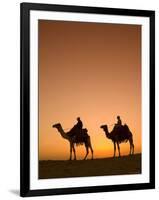 Camels Near the Pyramids at Giza, Cairo, Egypt-Doug Pearson-Framed Photographic Print