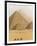 Camels Pass in Front of the Pyramids at Giza, Egypt-Julian Love-Framed Photographic Print