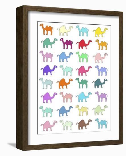 Camels Pattern-Miguel Balbás-Framed Giclee Print