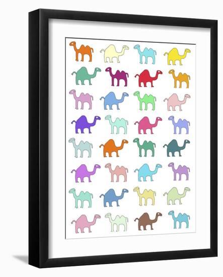 Camels Pattern-Miguel Balbás-Framed Giclee Print