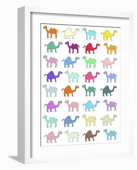 Camels Pattern-Miguel Balbás-Framed Giclee Print