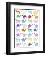 Camels Pattern-Miguel Balbás-Framed Giclee Print