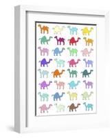 Camels Pattern-Miguel Balbás-Framed Giclee Print