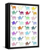 Camels Pattern-Miguel Balbás-Framed Stretched Canvas