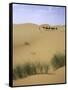 Camels Walking in Desert, Morocco-Michael Brown-Framed Stretched Canvas