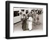 Camels with Arab Handlers at Olympia Station, August 1986-null-Framed Photographic Print