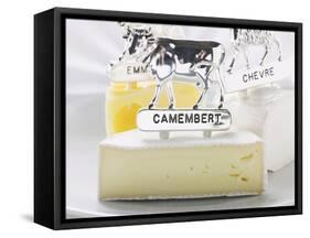 Camembert, Chèvre and Emmental with Animal Figures-Eising Studio - Food Photo and Video-Framed Stretched Canvas