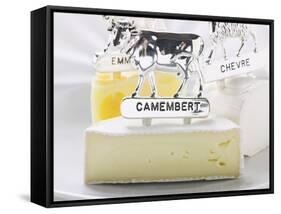 Camembert, Chèvre and Emmental with Animal Figures-Eising Studio - Food Photo and Video-Framed Stretched Canvas