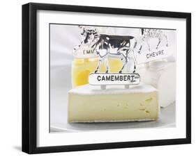 Camembert, Chèvre and Emmental with Animal Figures-Eising Studio - Food Photo and Video-Framed Photographic Print