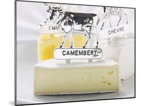 Camembert, Chèvre and Emmental with Animal Figures-Eising Studio - Food Photo and Video-Mounted Photographic Print