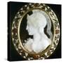 Cameo of Minerva, Roman Goddess of Wisdom-null-Stretched Canvas