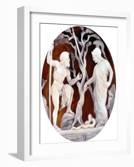 Cameo of Poseidon and Athena Competing for Dominion over Attica, 1st Century BC-null-Framed Giclee Print