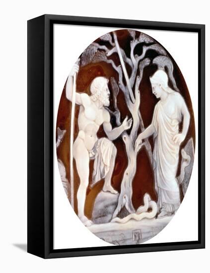 Cameo of Poseidon and Athena Competing for Dominion over Attica, 1st Century BC-null-Framed Stretched Canvas