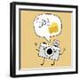 Camera Cartoon Say Cheese-Sergio Hayashi-Framed Art Print