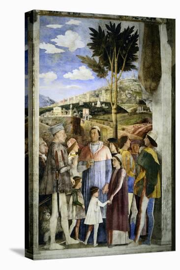 Camera Degli Sposi: The Meeting-Andrea Mantegna-Stretched Canvas