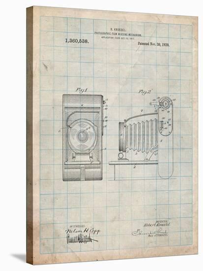 Camera Film Winding Patent Print-Cole Borders-Stretched Canvas