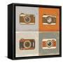 Camera Icons-YasnaTen-Framed Stretched Canvas