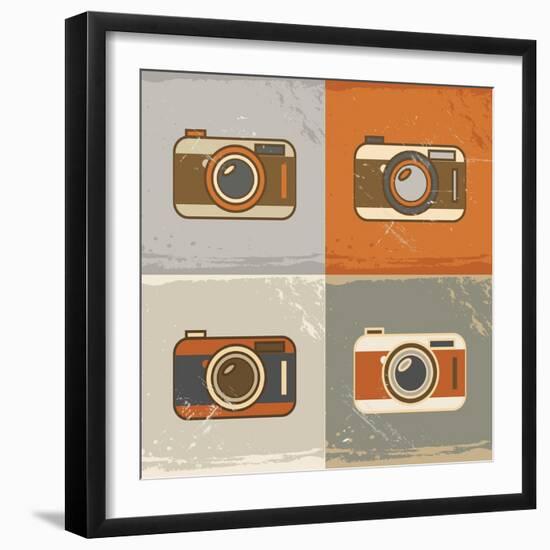 Camera Icons-YasnaTen-Framed Art Print