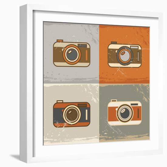 Camera Icons-YasnaTen-Framed Art Print