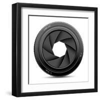 Camera Shutter-vectomart-Framed Art Print