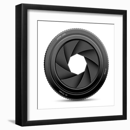 Camera Shutter-vectomart-Framed Art Print