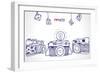 Camera Silhouette-Julka-Framed Art Print