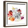 Camera Sketch on Fall Floral I-Lanie Loreth-Framed Art Print