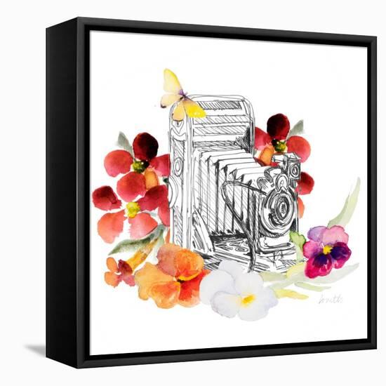 Camera Sketch on Fall Floral I-Lanie Loreth-Framed Stretched Canvas