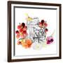 Camera Sketch on Fall Floral I-Lanie Loreth-Framed Art Print