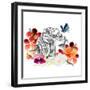 Camera Sketch on Fall Floral II-Lanie Loreth-Framed Art Print